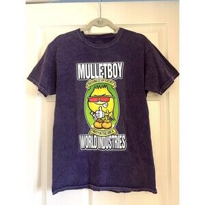 VTG World Industries Mulletboy Skate T-Shirt Purple Acid Wash M ( Fits S) 90’s
